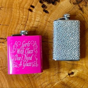Girls with Class Don’t Need a Glass & Rhinestone Flasks